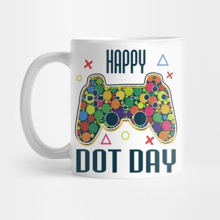 Happy Dot Day Gamers Boy Game Controller Colourful Polka Dot Mug